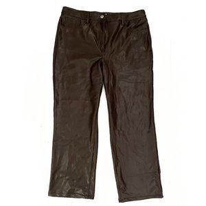 Reitmans Faux Leather Pants (Brown)